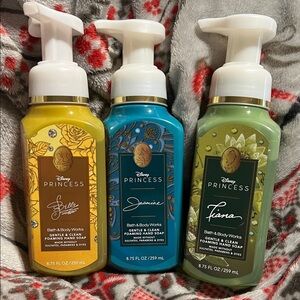 NWT Bath and Body Works Disney Princess Foaming Hand Soap- 3 pk